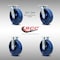 Service Caster 8 Inch SS Solid Poly Caster Set with Roller Bearings 2 Swivel Lock 2 Rigid SCC SCC-SS30S820-SPUR-BSL-2-R-2 - alternate 3